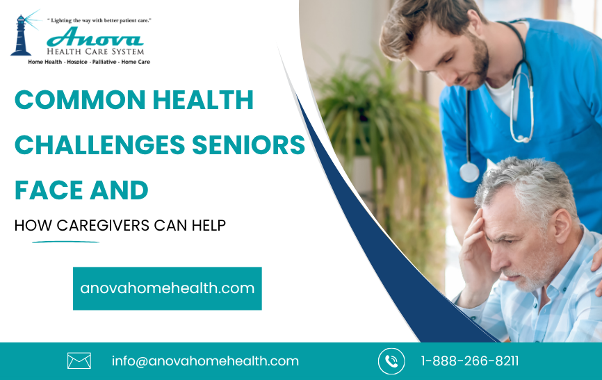 Aging can be quite challenging for seniors. With growing age, they have their minds and bodies failing little by little. With support from caregivers and family members, their twilight years can be much better. Find out about some of the common health challenges faced by seniors and how caregivers can help them out. Mobility and Balance Problems Many seniors begin to suffer from loss of mobility. The more they age, the more their joints get stiffer. Their muscles weaken over time while they suffer from loss of balance. It increases the risk of their falls, which can make them suffer from fractures and other injuries. In all these cases, professional caregivers providing home care in Pennsylvania can be very useful. They can help seniors to walk, stretch, and other low-impact exercises regularly. They can install grab bars in bathrooms, stairways, and other spaces as well as try to keep indoors free of tripping hazards. Even with some simple changes, they can make seniors feel safer and more independent. Chronic Diseases In older age, many seniors begin to suffer from long-term health issues like: · Type 2 Diabetes, · Hypertension, · Arthritis, or · Heart disease Regular medication, visits to doctors, and lifestyle adjustments are often used for managing these conditions. Caregivers can help seniors by organizing medications and tracking appointments. As part of how caregivers can help aging adults, they can assist seniors to follow dietary recommendations. Caregivers can monitor symptoms. If they notice any major changes, they can report them to healthcare professionals to prevent complications. Memory Loss and Cognitive Decline Caregivers can also help seniors who suffer from various memory issues whether that is mild forgetfulness or Alzheimer's disease. Those who suffer from cognitive decline can improve their safety and daily routines with daily support through home health care in Pennsylvania. Seniors can have their daily routines structured by caregivers. They can label household items and engage older citizens in puzzles, conversations, or other memory-stimulating activities. Poor Nutrition and Dehydration Aging often has an impact on: · Appetite, · Taste, and · Digestion Seniors tend to skip meals, eat less, or drink low amount of water which can lead to dehydration and malnutrition. Such problems can reduce their immunity and worsen their existing health conditions. Caregivers should focus on preparing balanced, nutrient-rich meals and encourage seniors to have enough fluids regularly and stick to a proper daily diet plan. Along with using the right safety technology for seniors, they can help to maintain proper nutrition by monitoring eating habits and addressing difficulties such as chewing or swallowing problems. Vision and Hearing Loss A lot of seniors suffer from declining vision and hearing. This makes daily activities and communication tougher for them. They can suffer from increasing isolation due to conditions like cataracts, glaucoma, or hearing impairment. Caregivers involved in hospice care in Pennsylvania can schedule regular eye and hearing checkups. They can ensure effective lighting in the home and speak clearly during conversations. With hearing aids, glasses, and other assistive devices, they can improve the quality of life in a big way. Mental Health Challenges Seniors commonly suffer from anxiety, depression, and loneliness. This is particularly seen among those who live alone or cope with the loss their loved ones. However, caregivers providing in-home palliative care in Pennsylvania offer companionship, listen without judgment, and encourage social activities. Even simple activities like helping seniors to stay connected with family and friends or spending time together with them can reduce their feelings of isolation. It can help to improve their mood. Sleep Disorders Many older adults struggle with various sleep issues such as: · Insomnia, · Restless sleep, or · Waking up frequently at night Lack of enough sleep can affect mood, energy levels, and overall health. Caregivers can create a calm sleeping environment, limit caffeine intake, and maintain a regular bedtime routine. They can consult a healthcare professional if sleep problems persist. Final Thoughts Caregivers must invest a lot of effort while dealing with the health challenges of seniors. With proper steps, compassion, patience, and awareness, they can help seniors to live as normally as possible. They assist them in maintaining a fulfilling life.