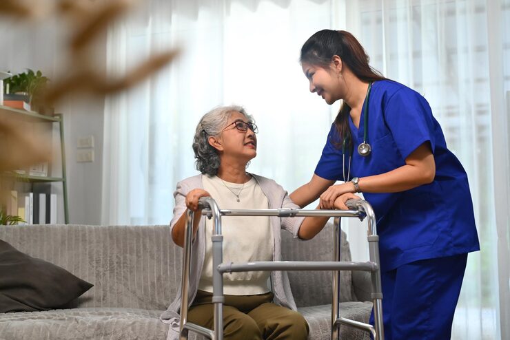 http://caring-healthcare-worker-talking-while-visiting-senior-woman-patient-home-healthcare-concept_35674-24423