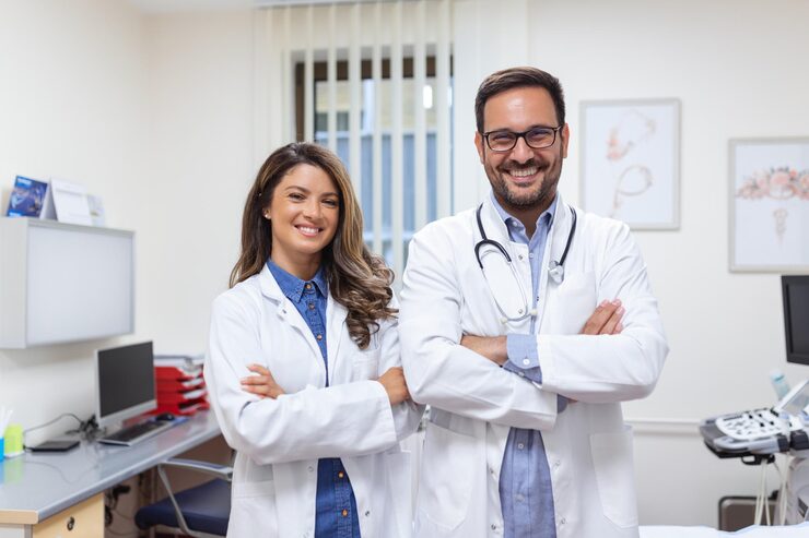 portrait-smiling-young-doctors-standing-together-portrait-medical-staff-inside-modern-hospital-smiling-camera_1210255-1080