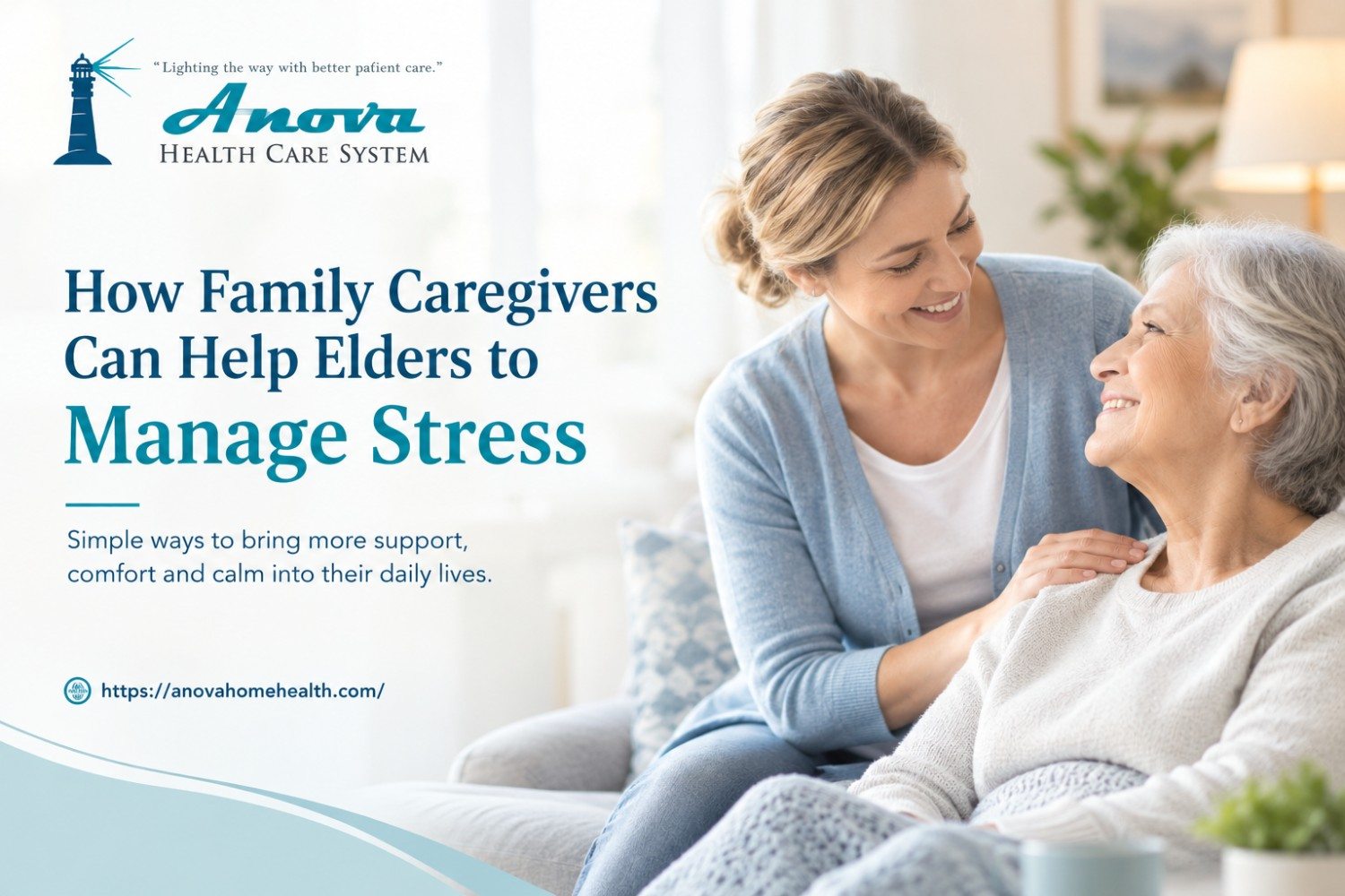 Family caregiver supporting an elderly family member with daily activities